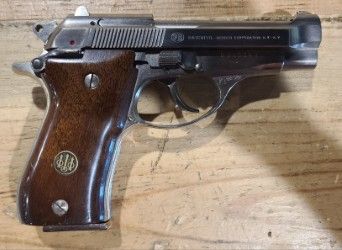 *CONS* BERETTA 85BB 3.75" 380ACP PISTOL, SLV/WOOD, W/ 1 8RD MAG