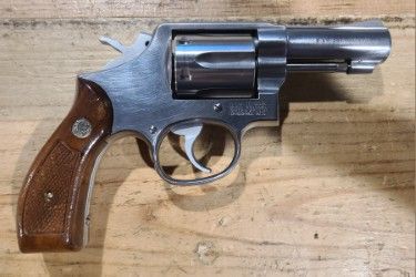 *CONS* SMITH &amp; WESSON MODEL 65-5 6RD 3" .357 REVOLVER, WOOD/STNLS, COMES AS IS, NO BOX