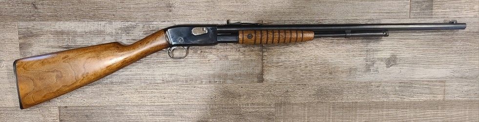 *CONS* REMINGTON 12-A 22" 22LR PUMP ACTION RIFLE, 10+1, BLK/WOOD