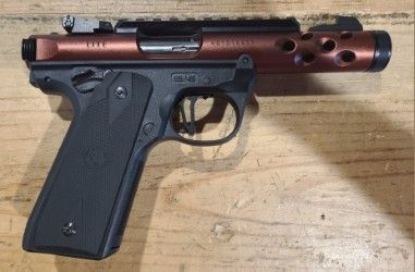*CONS* RUGER MARK IV 22/45 LITE 4.25" 10+1 SEMI-AUTO .22LR PISTOL, BLK/BRZ, COMES W/ 2 MAGS, CASE