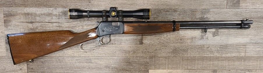 *CONS* BROWNING BL-22 20" 15+2 LEVER-ACTION .22LR RIFLE, WOOD/BLK, COMES W/ SCOPE, NO BOX