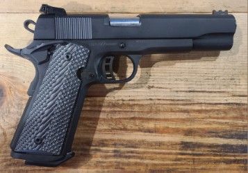 *USED* ROCK ISLAND ARMORY M1911 A1 FS-TACT. II 5" 10+1 SEMI-AUTO 10MM PISTOL,  BLK/GRY, COMES W/ 2 MAGS, ORIGINAL CASE