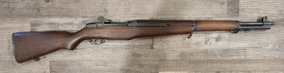 *USED* SPRINGFIELD ARMORY U.S. RIFLE M1 24" 8RD .30CAL RIFLE, WOOD/BLK, MATCHING SN, COMES W/ CMP CASE