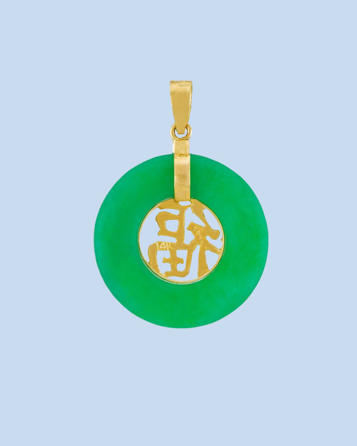 Dije Colgante Lantau Zhong Jade Fu FUKU Fortuna 14K
Diámetro 20mm
Peso 2.4g