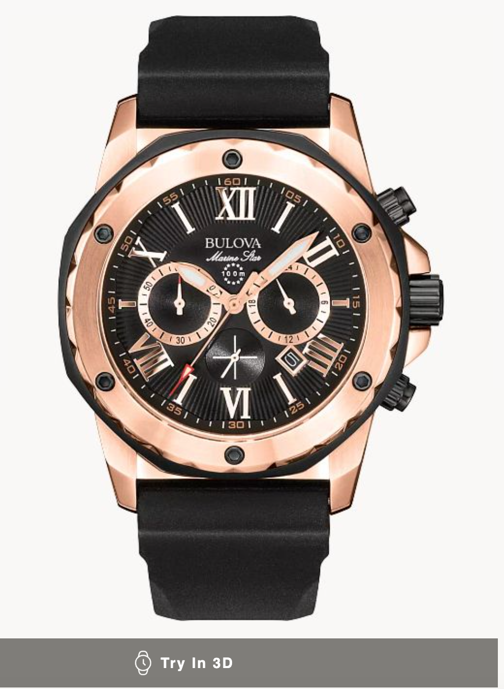 Reloj BULOVA 
Marine Star Series A
Cristal mineral y cronógrafo de alto rendimiento en acero inoxidable.
98B104