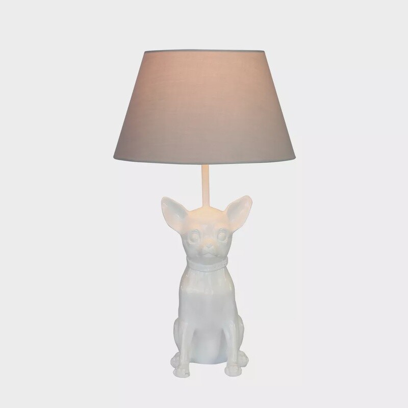 HAPPY-HOUSE LAMP CHIHUAHUA GLANZEND WIT