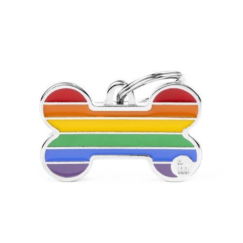 Rainbow Big Bone ID Tag