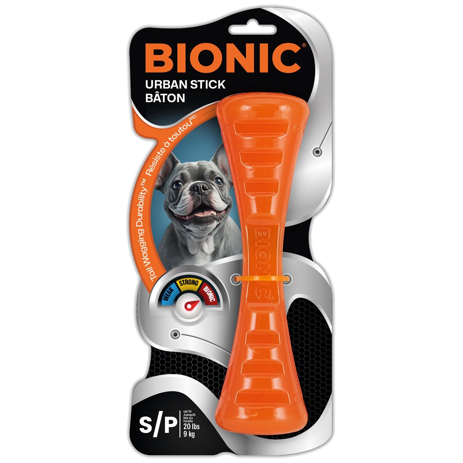 Bionic urban stick oranje S 20x5x4cm