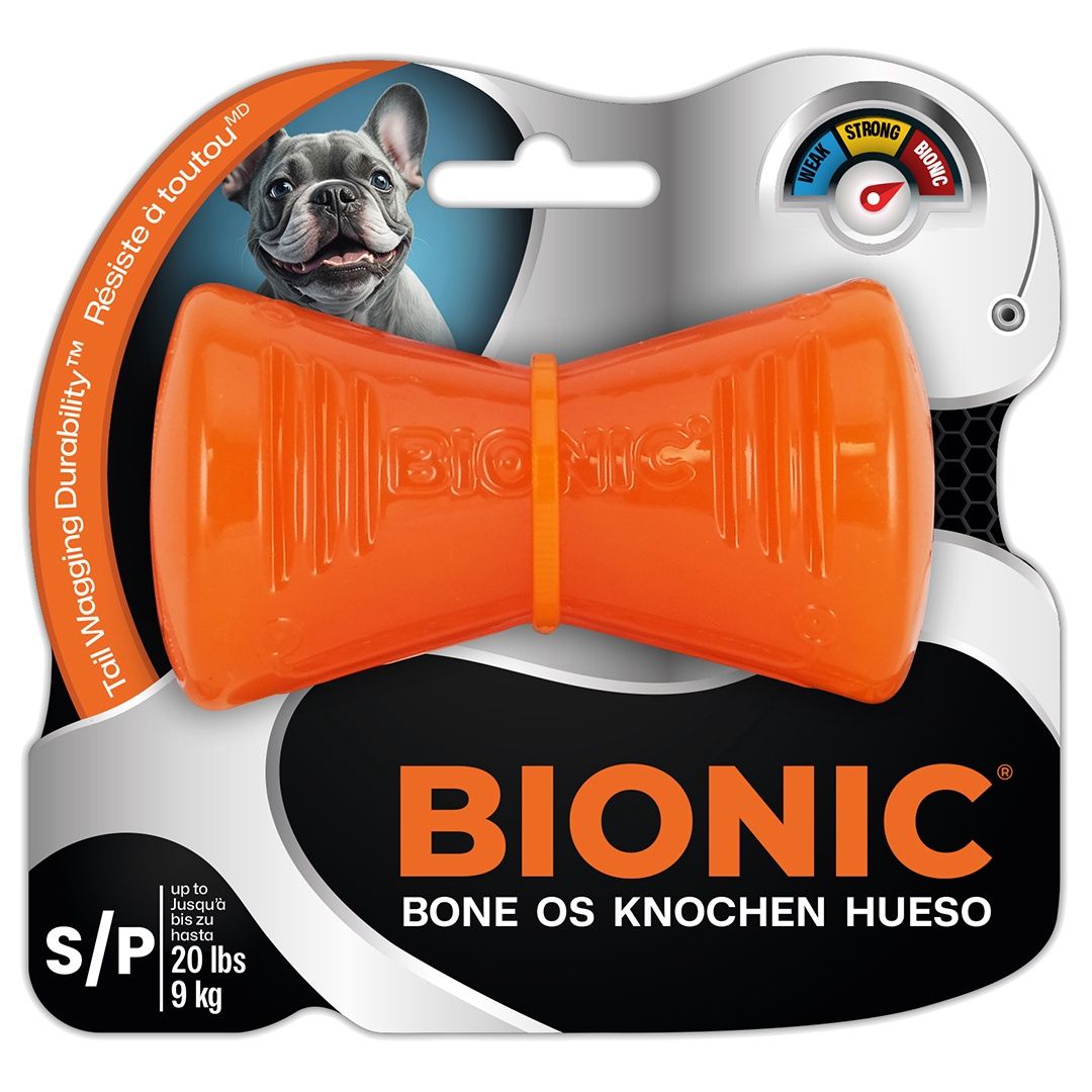 Bionic bone oranje S 9,5x5x4cm