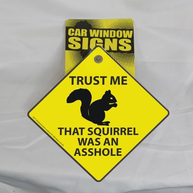 Car Window Signs, design: Squirrel