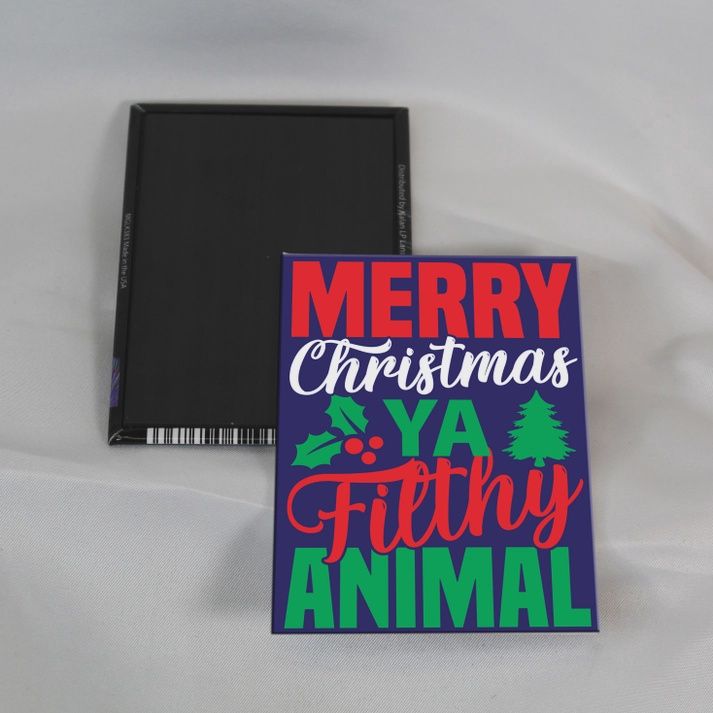 Refrigerator Magnets, style: Merry Christmas Filthy Animal