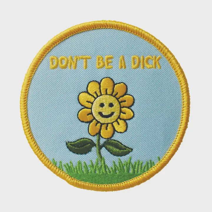 Retrograde Embroidered Patches, design: Don&#39;t Be A Dick