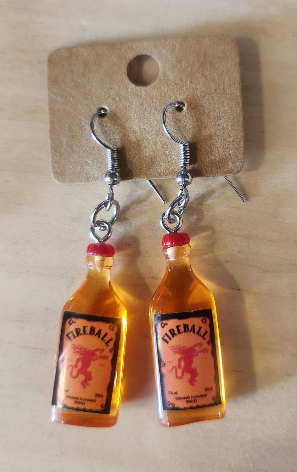 Food &amp; Alcohol Earrings by Momo, design: Fireball