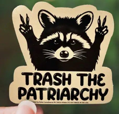 K Stickers, design: trash the patriarchy