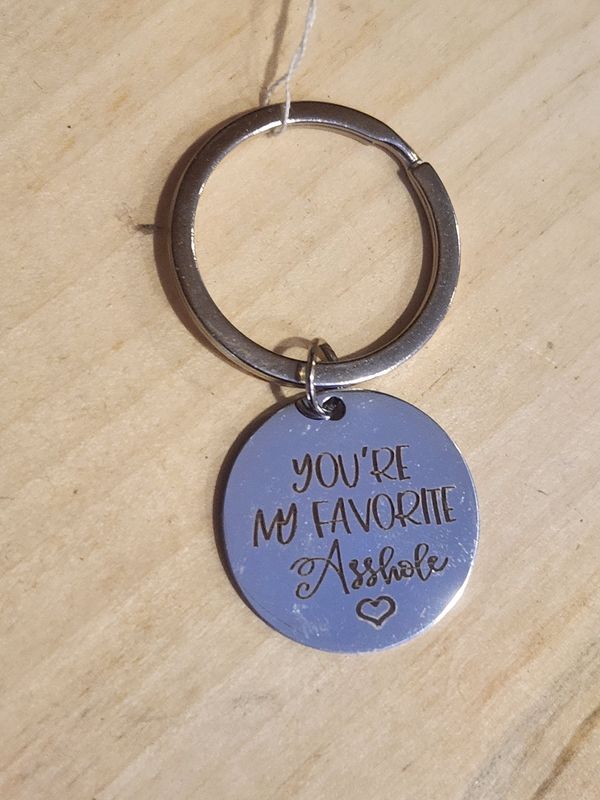Favorite A**hole Metal Keychain