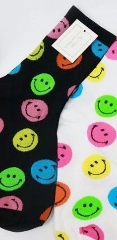 Smiley Socks, style: black