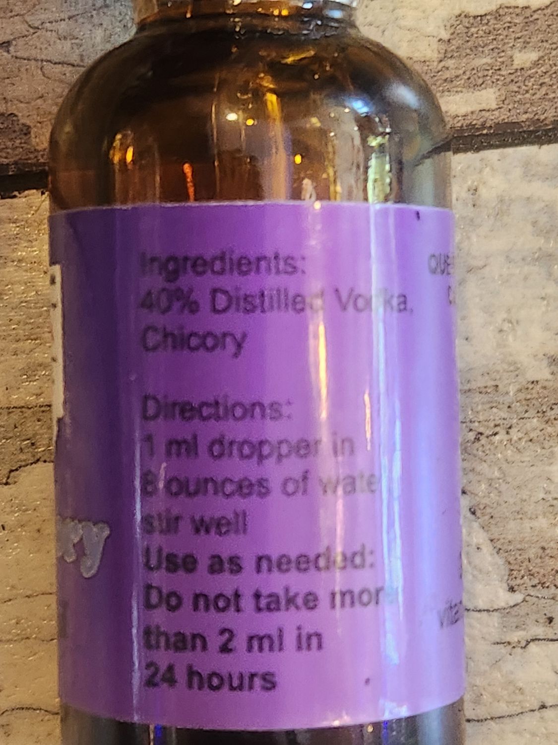 Tinctures, Flavor: Chicory