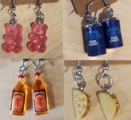 Food &amp; Alcohol Earrings by Momo
