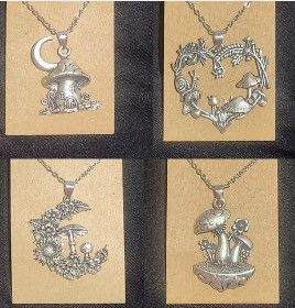 Silver Mushroom necklace
