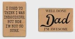 Wooden Quote Magnet