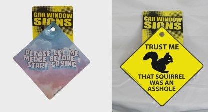 Car Window Signs