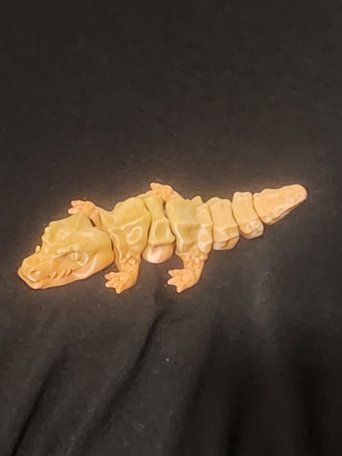 3 D Printed fidgets, design: articulated croc