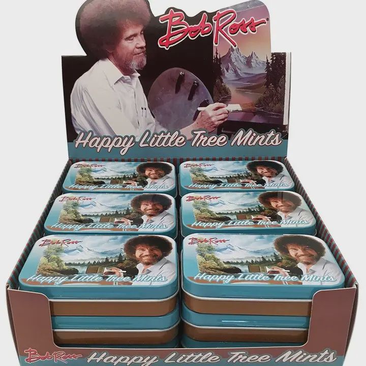 Bob Ross Happy Little Tree Mints Tin