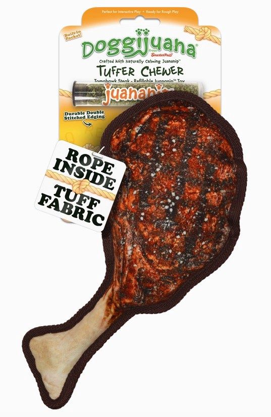 Tuffer Chewer Tomahawk Steak Refillable Dog Toy