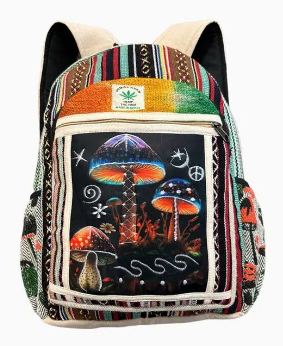 Hemp Mushroom Peace Backpack FB123
