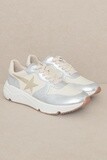 Shooting Star Sneaker- Silver/White