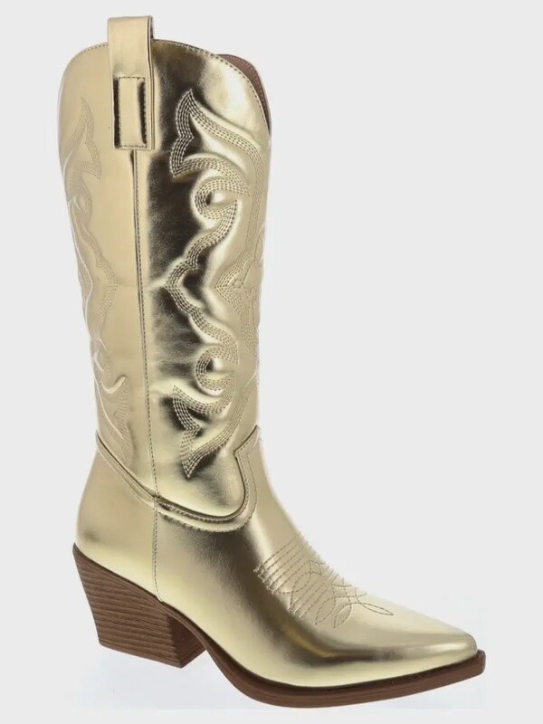 Gold Cowboy Boot