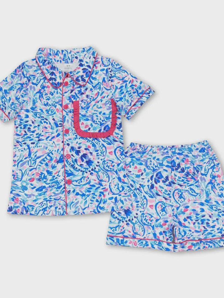 Watercolor Pajama Short Set