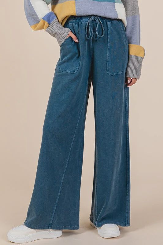 Mineral French Terry Pants-BLUE