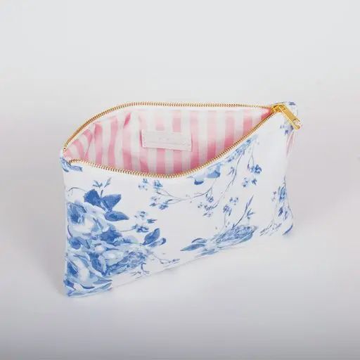 Blue Rose Terry Cosmetic Bag