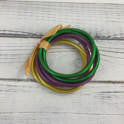 Mardi Gras Jelly Bangle Set