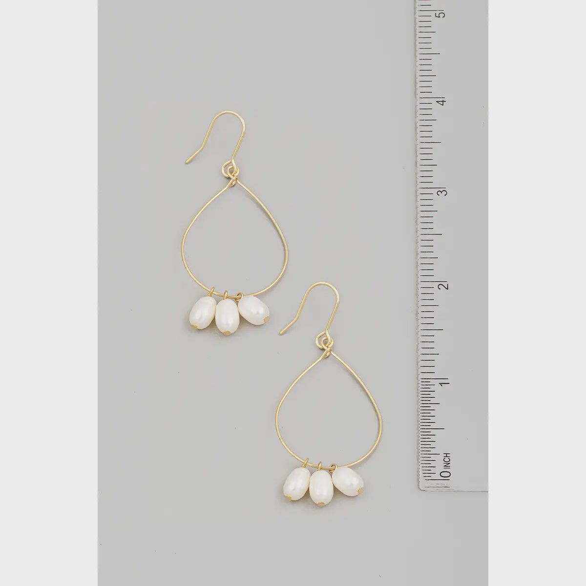 Pearly Beads Dangle Hook Earrings