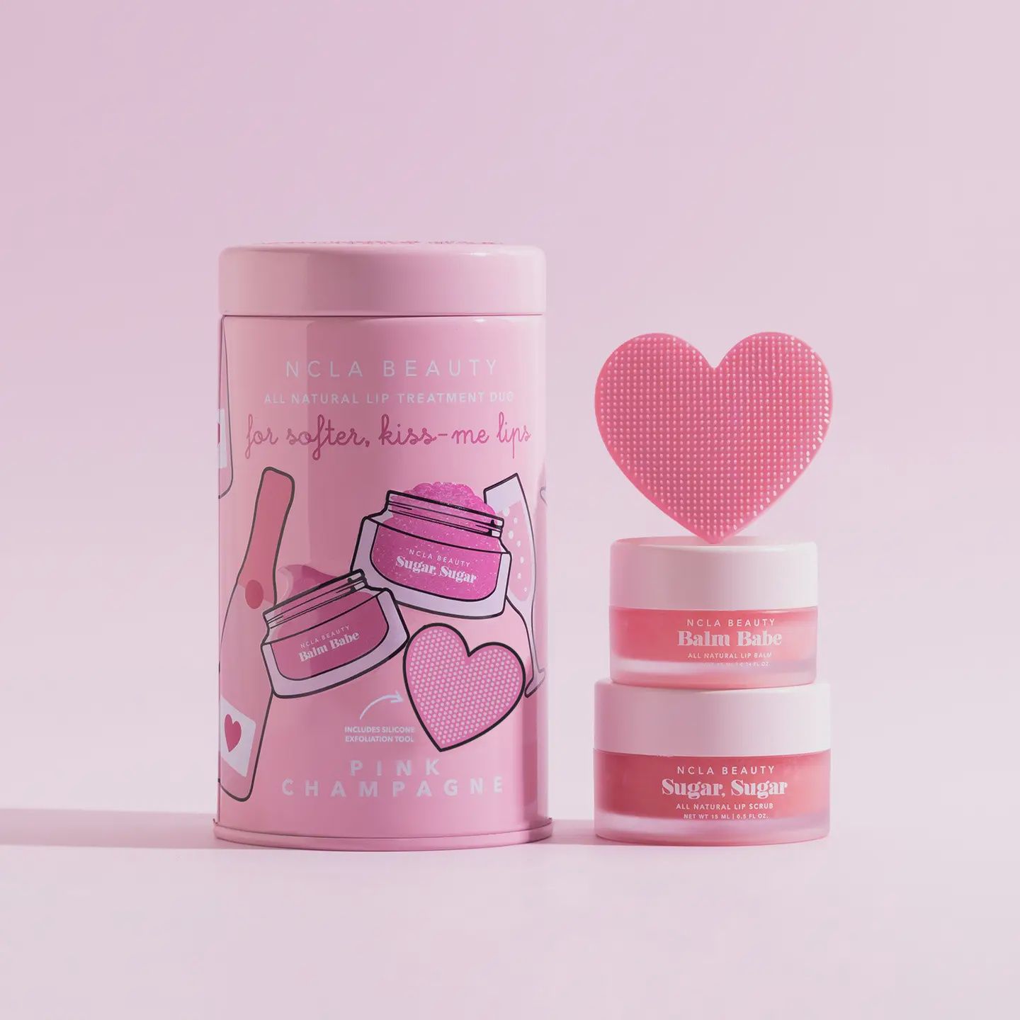 Pink Champagne Lip Care Set + Lip Scubber