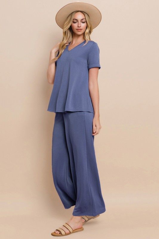 Plus Modal Knit Jersey Top - DENIM BLUE