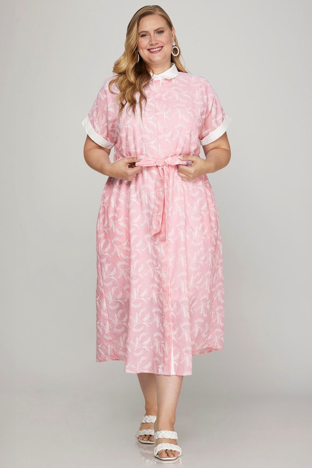 Plus Kiley Dress - PINK
