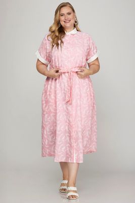Plus Kiley Dress - PINK