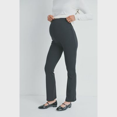 Maternity High Rise Knit Pants - BLACK