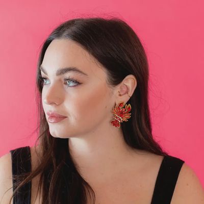 Crawfish Rhinestone Earrings