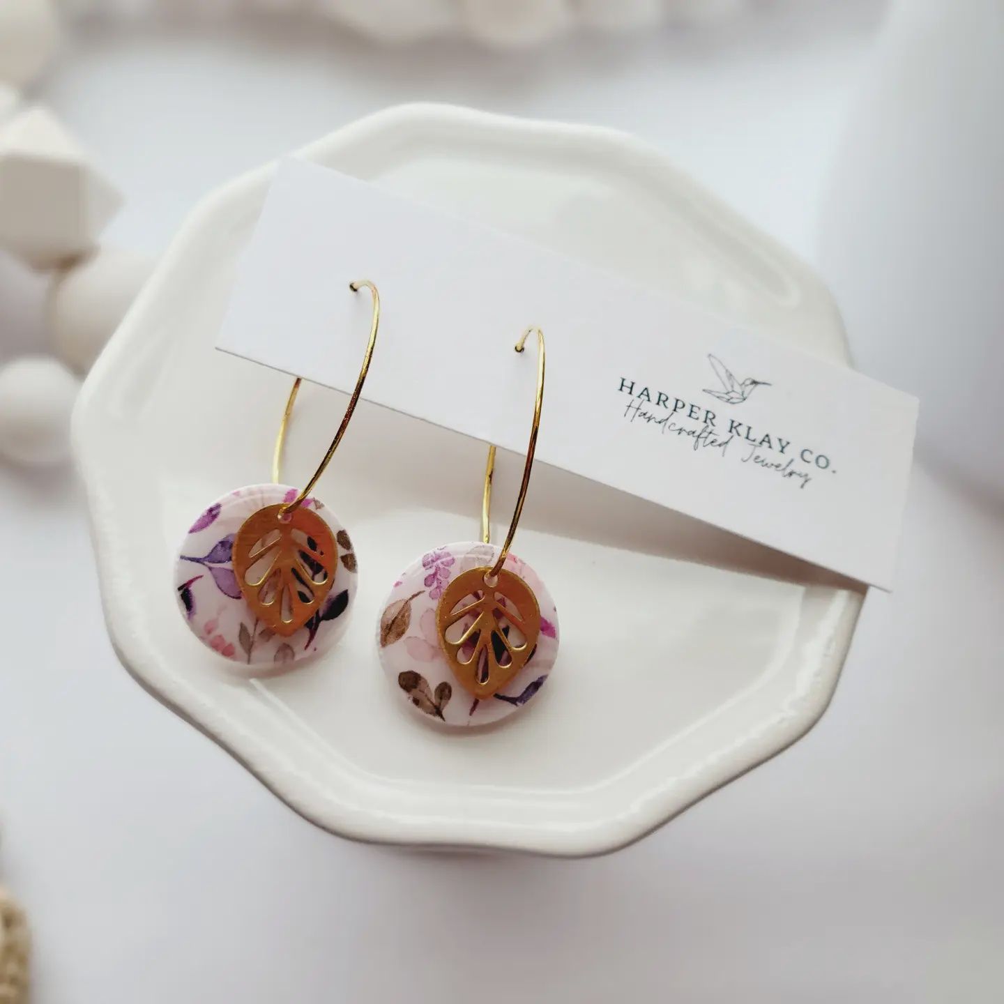 Floral Leaf Hoops