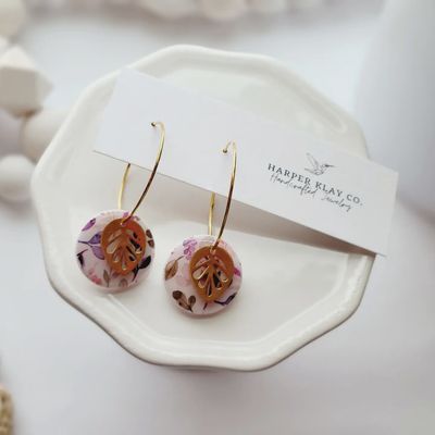 Floral Leaf Hoops