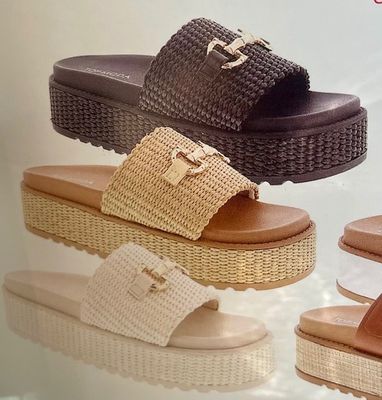 Traci Raffia Footbed Sandal - IVORY