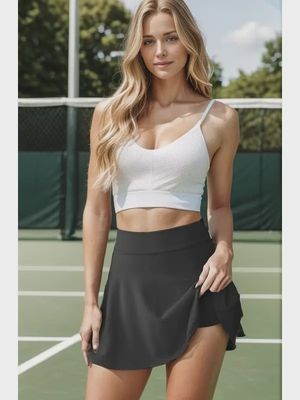 Plus Athletic Skort - BLACK