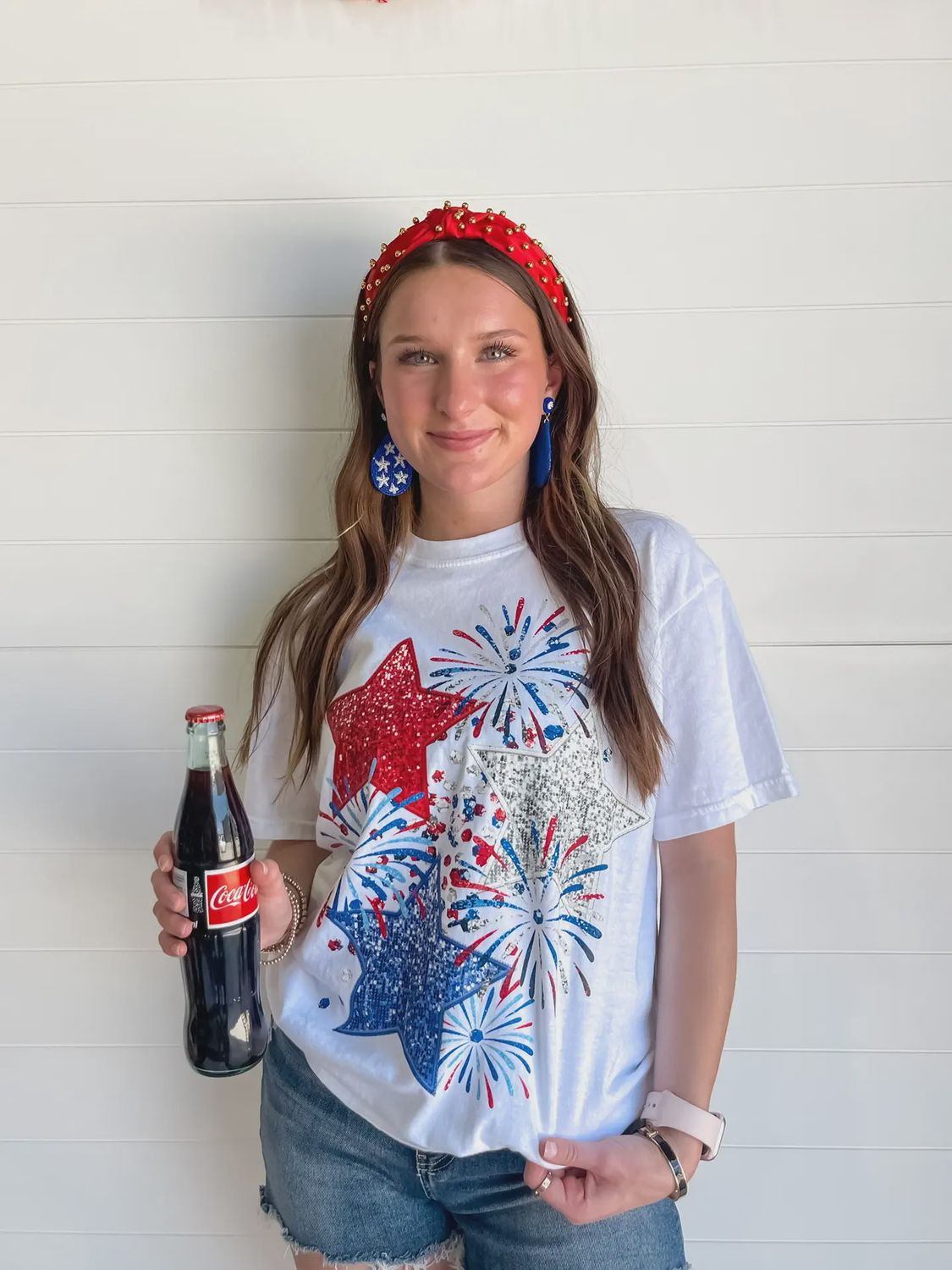 Patriotic  Fireworks Comfort Color Tee