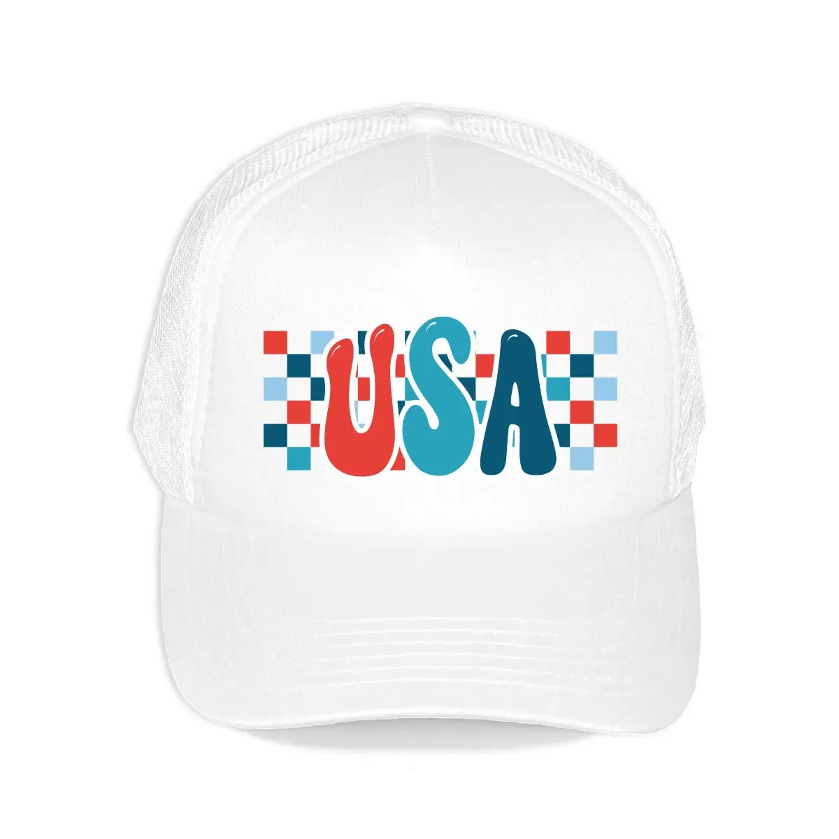 Checkerd USA Trucker Hat