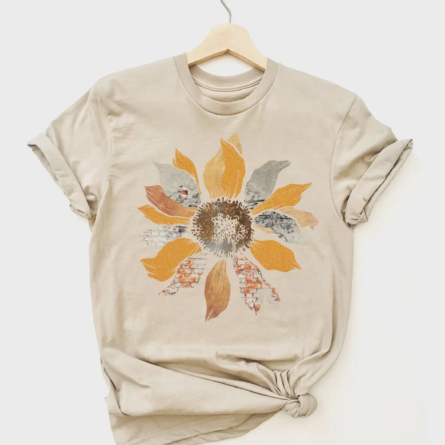 Grunge Sunflower Graphic Tee
