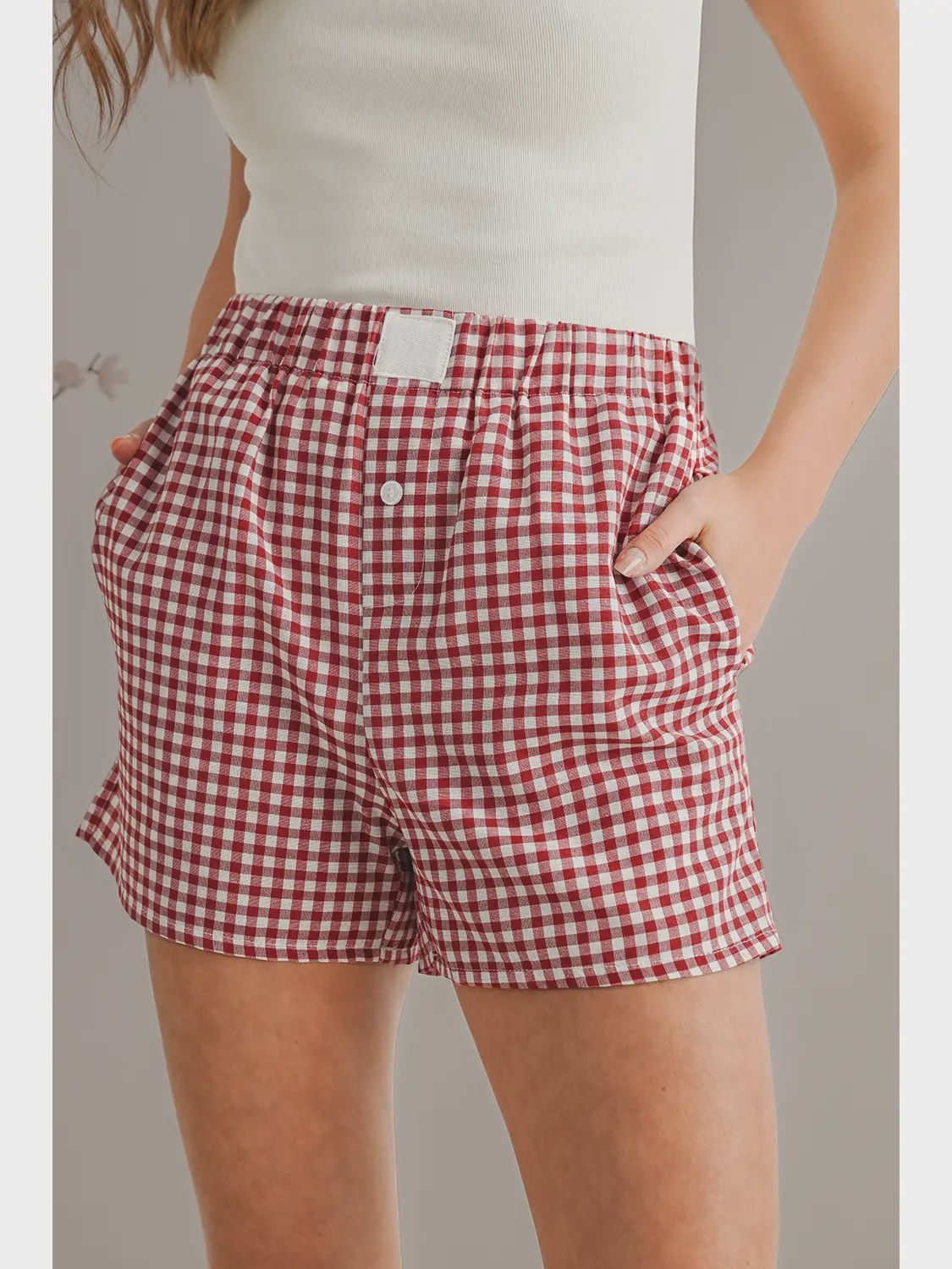Red Gingham Shorts